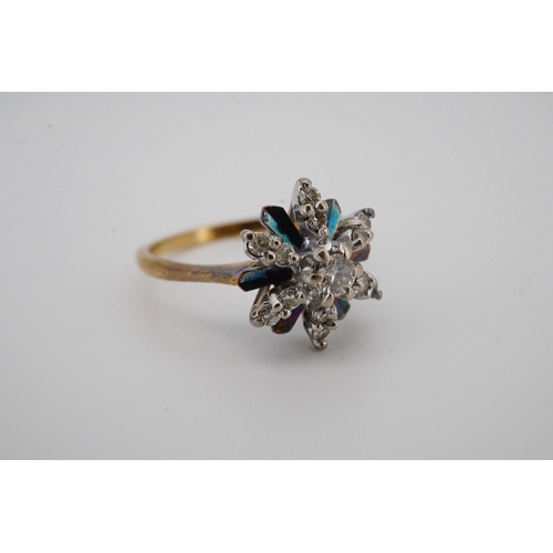 1935 - A Victorian 15ct gold, turquoise and seed pearl set marquise shaped ring, size N, together with an 1... 