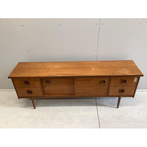 41 - A mid century Bath Cabinet Makers teak sideboard, width 198cm, depth 45cm, height 73cm. Condition - ... 