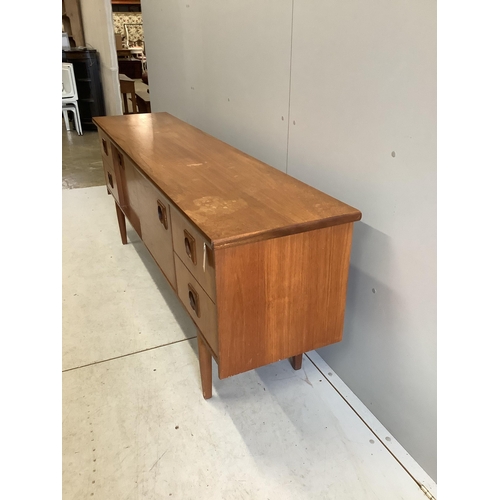 41 - A mid century Bath Cabinet Makers teak sideboard, width 198cm, depth 45cm, height 73cm. Condition - ... 