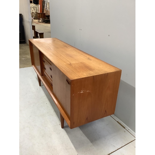 44 - Clausen & Son, a mid century Danish teak sideboard, width 160cm, depth 45cm, height 70cm. Condition ... 