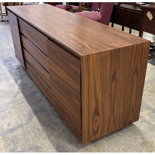 45 - A Contemporary American black walnut sideboard, by Chartwood design Ltd., width 200cm, depth 55cm, h... 