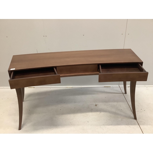 48 - A Porada ash dressing table, width 156cm, depth 52cm, height 74cm. Condition - fair to good