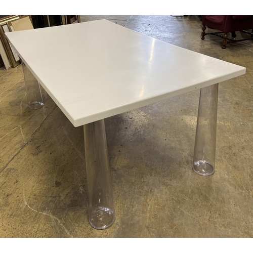 57 - Magis, Italy, a Contemporary table with acrylic legs, width 180cm, depth 102cm, height 74cm. Conditi... 