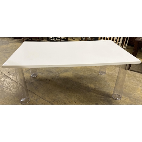 57 - Magis, Italy, a Contemporary table with acrylic legs, width 180cm, depth 102cm, height 74cm. Conditi... 