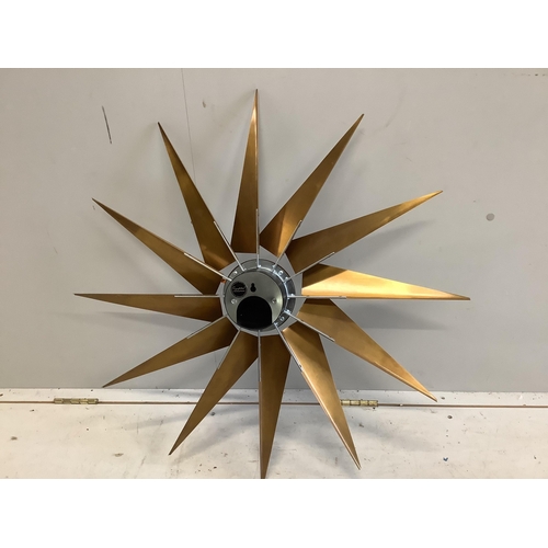 66 - A George Nelson starburst clock, diameter 76cm. Condition - fair