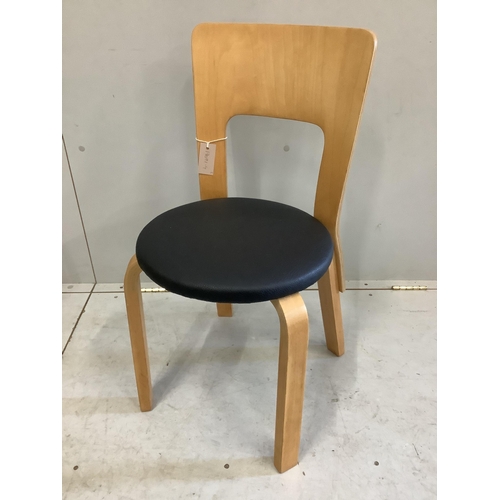 9 - A pair of Finmar lozenge Alvar Aalto chairs, width 38cm, depth 38cm, height 78cm. Condition - good... 