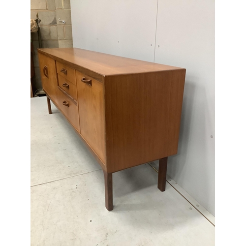 1036 - A mid century G Plan Sierra teak sideboard, width 205cm, depth 45cm, height 80cm. Condition - fair t... 