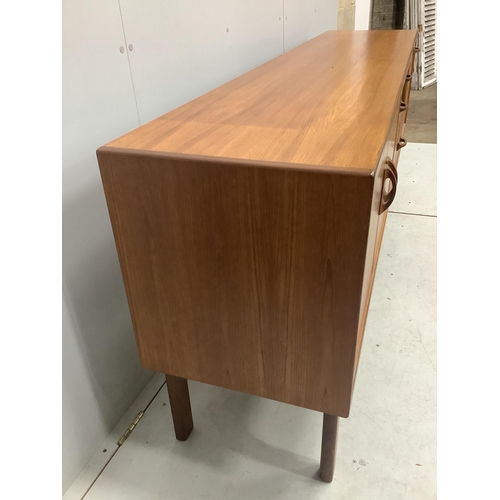 1036 - A mid century G Plan Sierra teak sideboard, width 205cm, depth 45cm, height 80cm. Condition - fair t... 