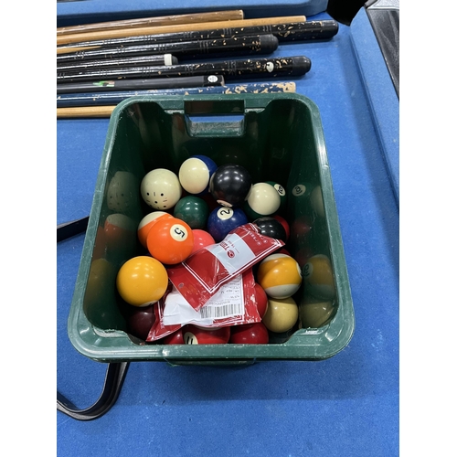 1048 - A Supreme pool table with all accessories, width 210cm, depth 120cm, height 82cm. Condition - fair, ... 