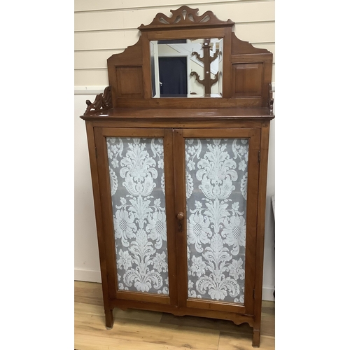 1098 - A 19th century Anglo Indian teak vitrine, width 91cm, depth 44cm, height 174cm. Condition - good... 