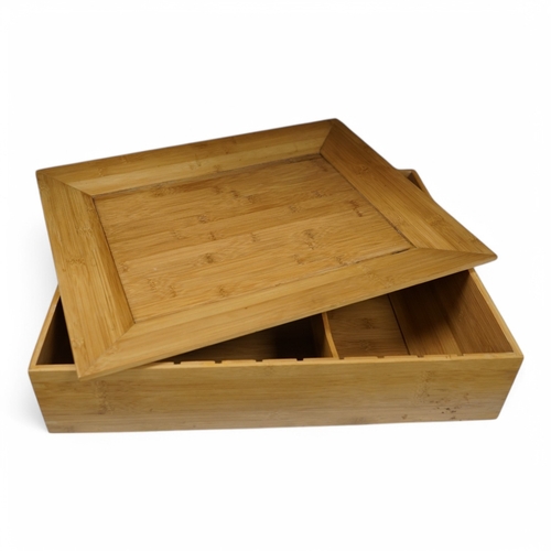 1617 - An Alessi bamboo box, 'Fat Tray', 50cm. Condition - good