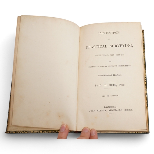 1626 - ° ° Burr, George Dominicus - Instructions In Practical Surveying, Topographical Plan Drawing, And Sk... 