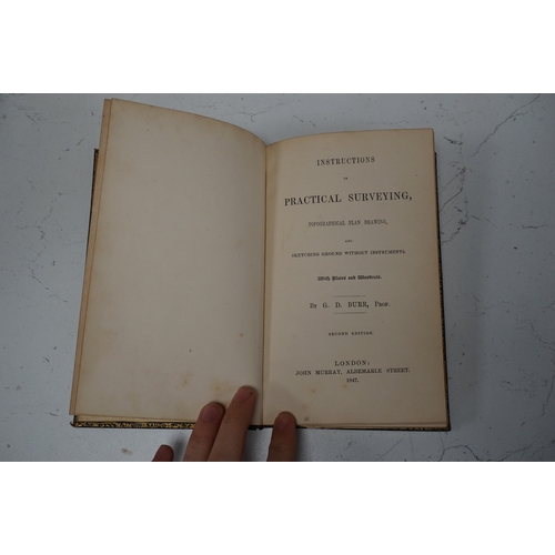 1626 - ° ° Burr, George Dominicus - Instructions In Practical Surveying, Topographical Plan Drawing, And Sk... 