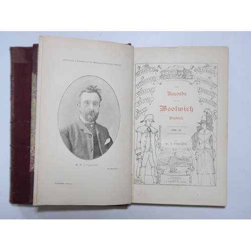 1326 - ° ° Vincent, W.T. - The Records of the Woolwich District. 2 vols. pictorial titles, frontispieces an... 