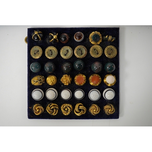 452 - A good collection of assorted late Victorian/Edwardian buttons and dress studs;Condition - good incl... 