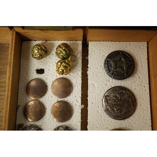 471 - Twenty two assorted late 19th/early 20th century buttons and studs, largest 31mm;Condition -  cut st... 