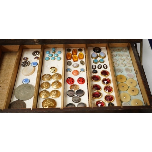 473 - A collection of assorted early to mid 20th century buttons, largest 23mm;Condition - good cut steel ... 