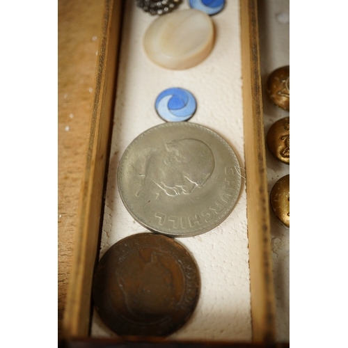 473 - A collection of assorted early to mid 20th century buttons, largest 23mm;Condition - good cut steel ... 