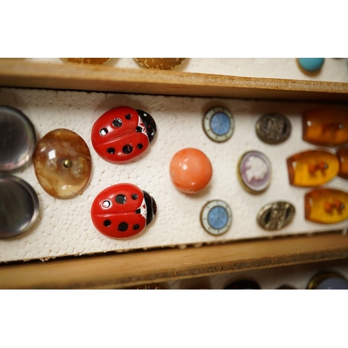 473 - A collection of assorted early to mid 20th century buttons, largest 23mm;Condition - good cut steel ... 