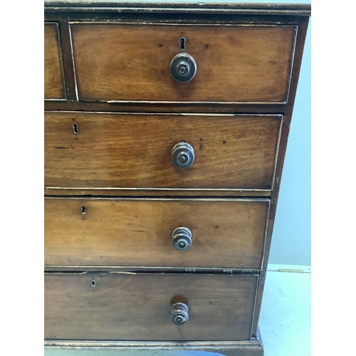 63 - A George III Provincial mahogany chest of drawers, width 93cm, depth 50cm, height 100cm. Condition -... 