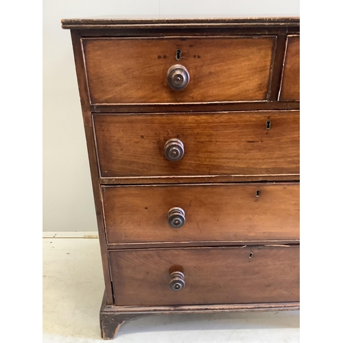 63 - A George III Provincial mahogany chest of drawers, width 93cm, depth 50cm, height 100cm. Condition -... 