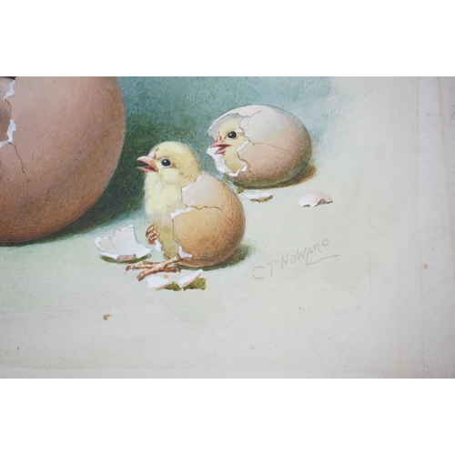 709 - Charles Thomas Howard (1865-1942), set of eight original watercolours for Easter postcard designs, t... 