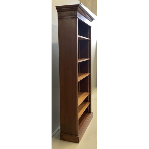 72 - A reproduction Edwardian style open bookcase, width 90cm, depth 32cm, height 186cm. Condition - fair... 