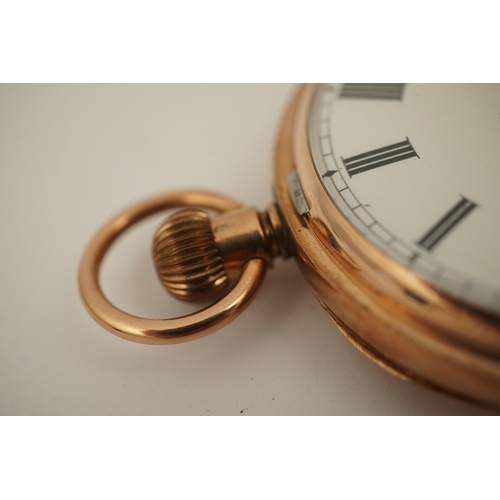 105 - An early 20th century Swiss 9ct gold hunter keyless quarter repeating pocket watch, with Roman dial ... 