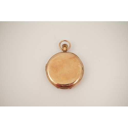 105 - An early 20th century Swiss 9ct gold hunter keyless quarter repeating pocket watch, with Roman dial ... 