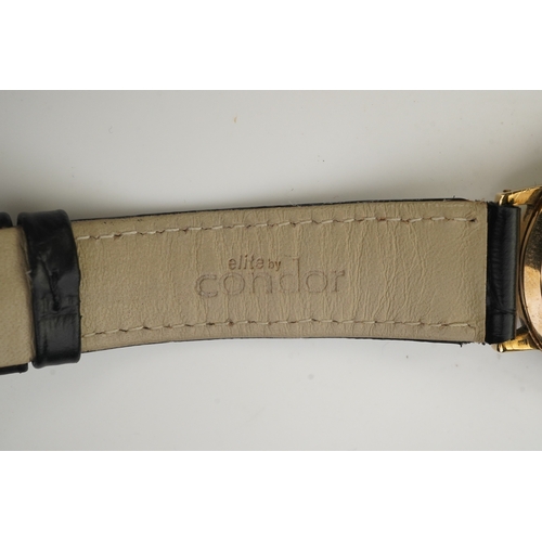 119 - A gentleman's 1950's 9ct gold Smiths Imperial manual wind wrist watch, on a later associated Condor ... 