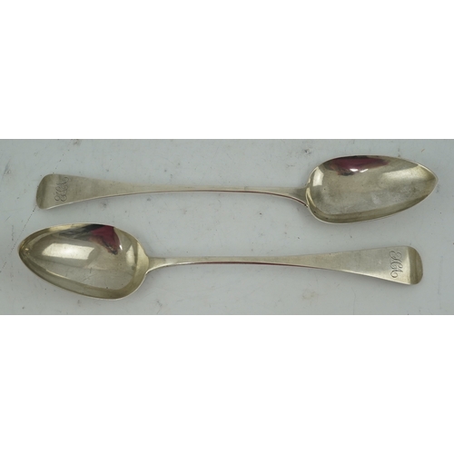 12 - A George III provincial silver Old English pattern basting spoon by George Murray, Newcastle, 1824, ... 