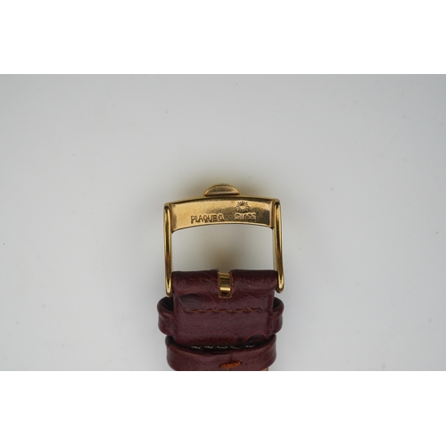 128 - A gentleman's early 1960's steel and gold plated Omega Seamaster 30 manual wind wrist watch, on a la... 