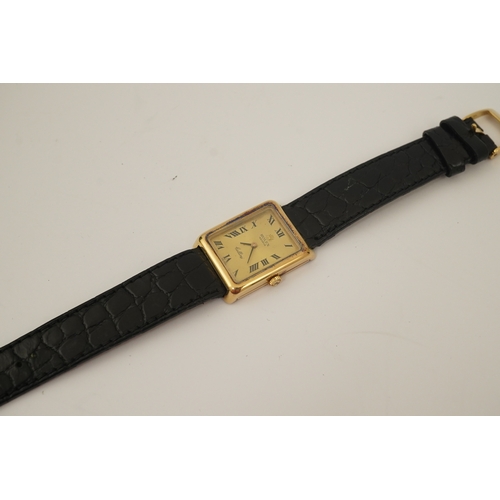 136 - A gentleman's 18ct gold Rolex Cellini manual wind wrist watch, with rectangular Roman dial, case dia... 