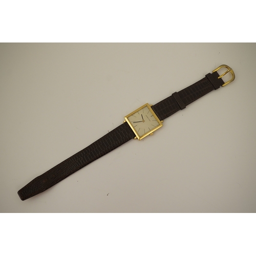 138 - A gentleman's 18ct gold Audemars Piguet manual wind dress wrist watch, with square dial and baton nu... 