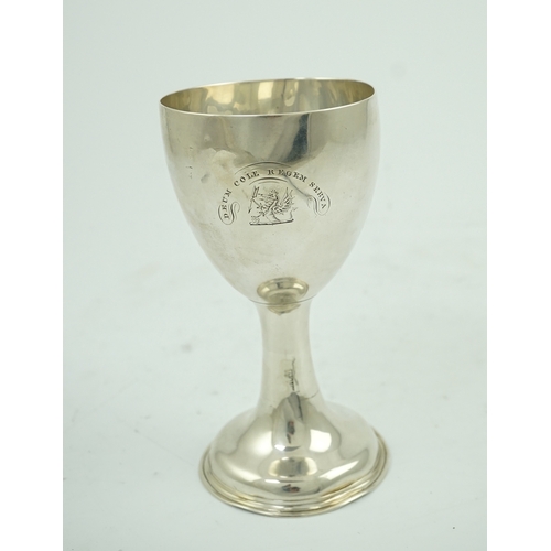 14 - A rare George III Irish provincial silver goblet, by William Reynolds, Cork, circa 1770, engraved ar... 