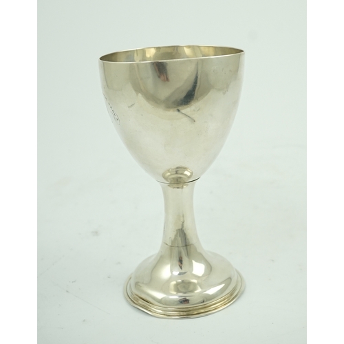 14 - A rare George III Irish provincial silver goblet, by William Reynolds, Cork, circa 1770, engraved ar... 