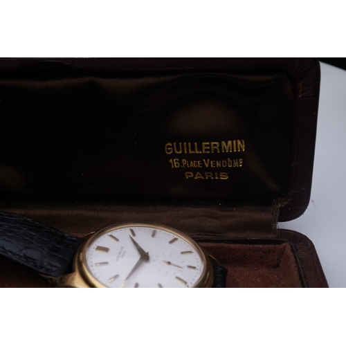 147 - A gentleman's fine 18ct gold Patek Philippe Calatrava automatic wrist watch, model number 2526, on a... 