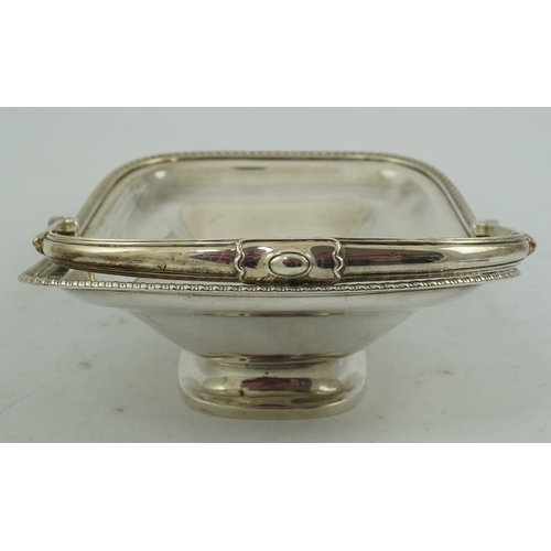 15 - A George III silver bread basket, of rounded rectangular boat form, with gadrooned border and contem... 