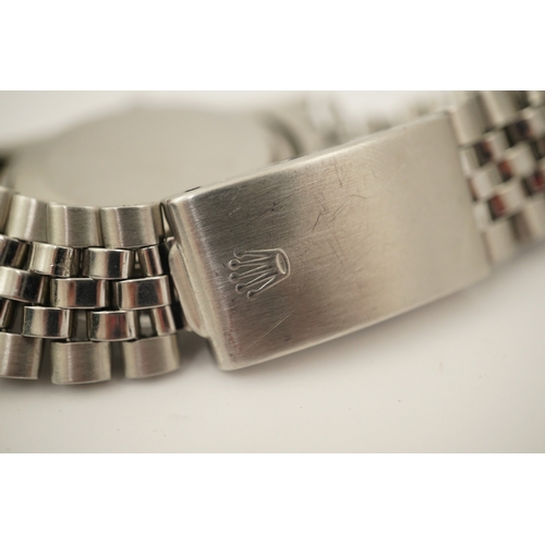 150 - A gentleman's mid 1970's stainless steel Rolex Oyster Perpetual Datejust, on a stainless steel Rolex... 