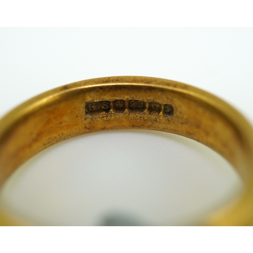 157 - Five 22ct gold wedding bands, each with British hallmarks, combined gross weight 33 grams