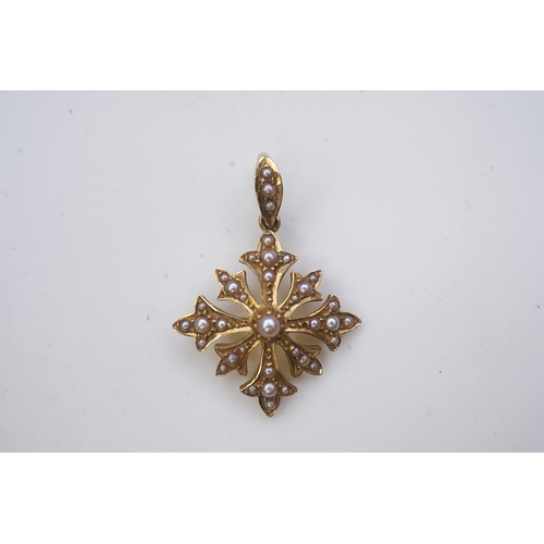 180 - A Georgian mourning brooch, early 19th century, two Edwardian pendants, early 20th century, comprisi... 