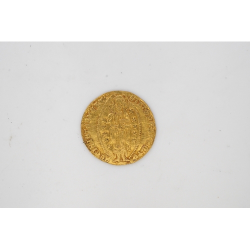 198 - A medieval gold zecchino coin, Republic of Venice, Antonio Venier (1382-1400), gross weight 3.3 gram... 