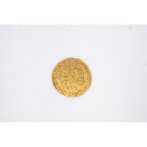 198 - A medieval gold zecchino coin, Republic of Venice, Antonio Venier (1382-1400), gross weight 3.3 gram... 