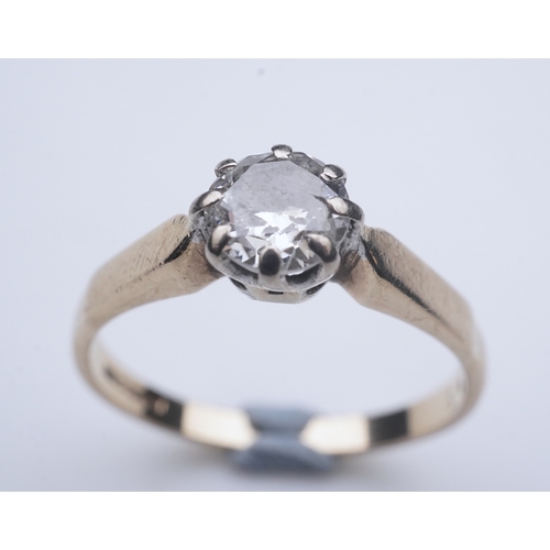 364 - A solitaire diamond ring, claw-set with a circular-cut diamond weighing approximately 0.60 carats, m... 