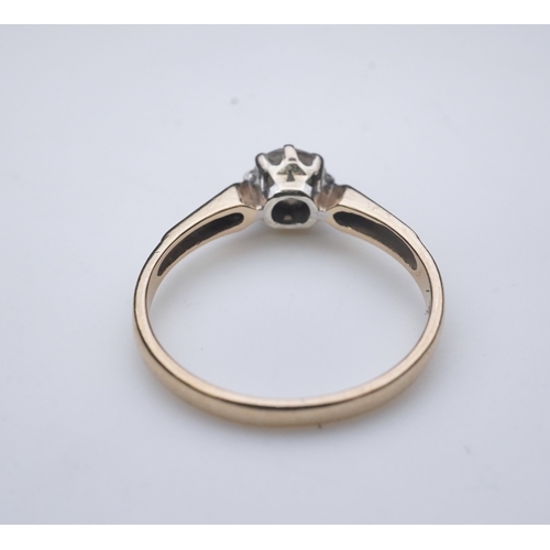 364 - A solitaire diamond ring, claw-set with a circular-cut diamond weighing approximately 0.60 carats, m... 