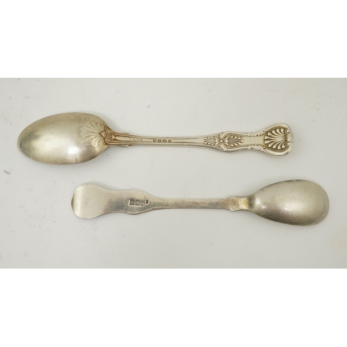 38 - Twenty items of 19th century silver flatware, various patterns, dates and makers, including five hon... 