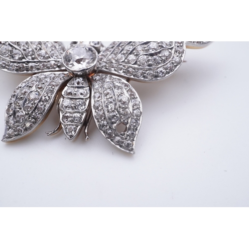 429 - A diamond brooch, designed as a butterfly, set with circular-cut diamonds, totalling approximately 4... 