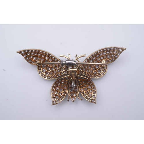 429 - A diamond brooch, designed as a butterfly, set with circular-cut diamonds, totalling approximately 4... 