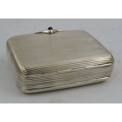 44 - A late 19th century Viennese 900 standard silver folding cigar/cigarette case, by George Adam Scheid... 