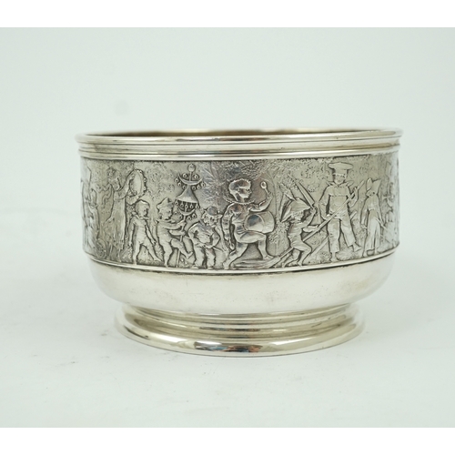 47 - A late 19th/early 20th century Tiffany & Co sterling silver christening bowl on stand, with engraved... 